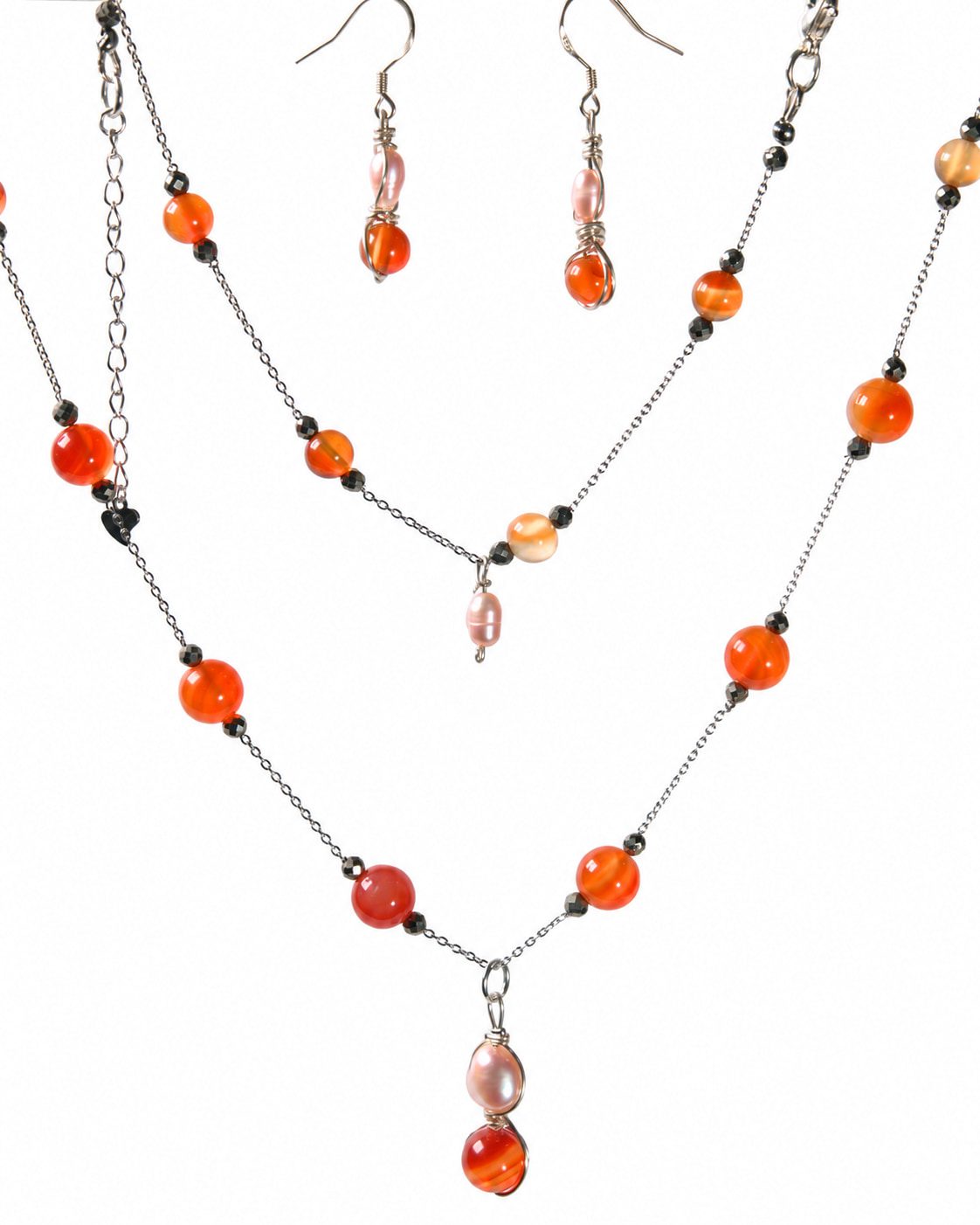 Parure Cornaline Argent