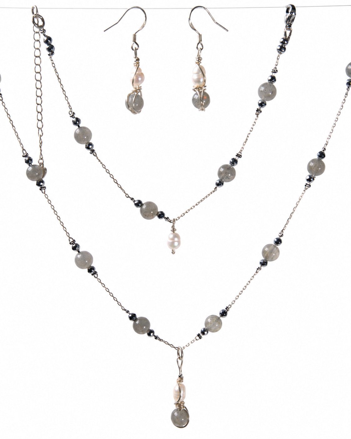 Parure Labradorite Argent