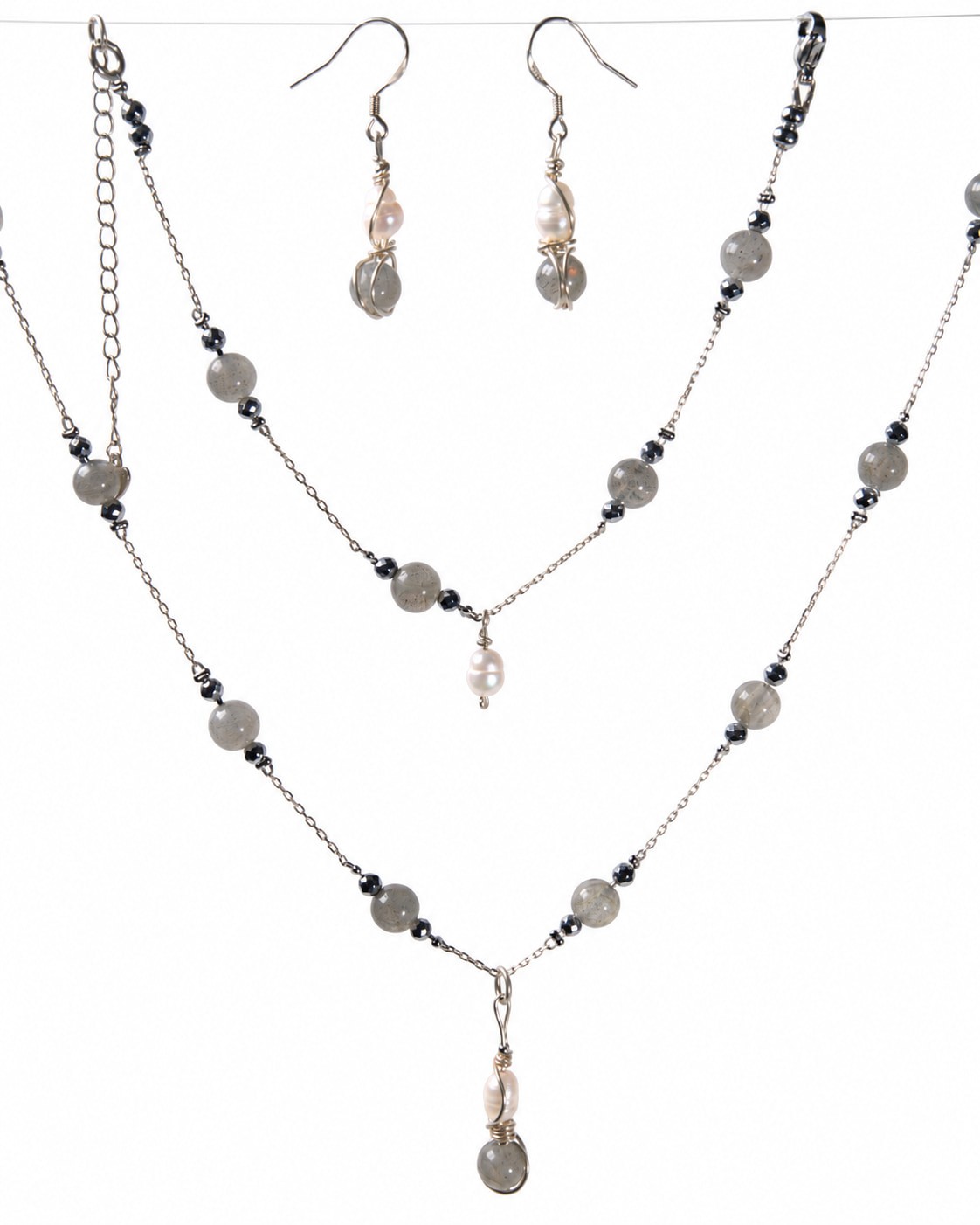 Parure Labradorite Argent